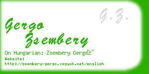 gergo zsembery business card